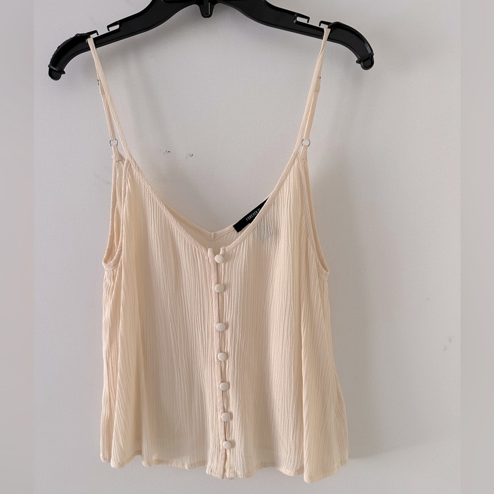 Button down cami tank